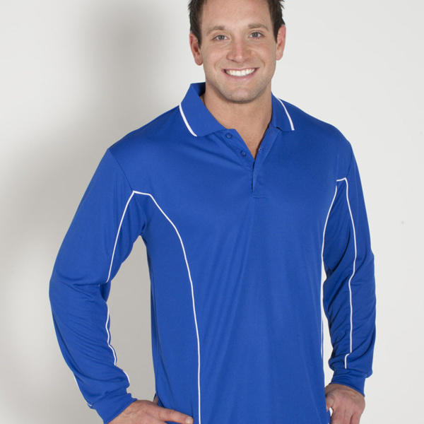 PODIUM L/S PIPING POLO Thumbnail