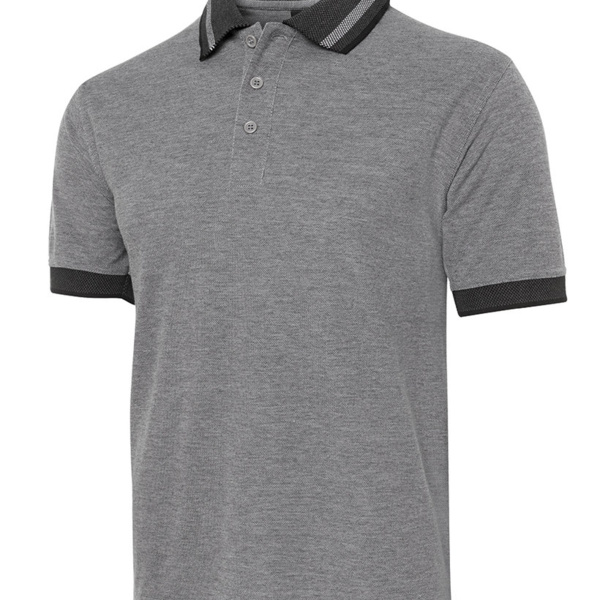 JB's  BIRDS EYE POLO   CHARCOAL - S Thumbnail